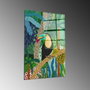 Wallity Cuadro Decorativo de Vidrio Templado Multicolor 70 x 100 cm